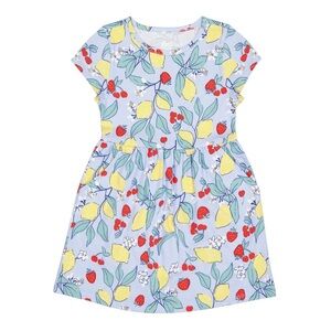 wonder nation Light Blue Dress with Lemon & Cherry Print